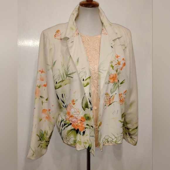 NANCY BOLEN EMBROIDERED SILK JACKET - Picture 1 of 13